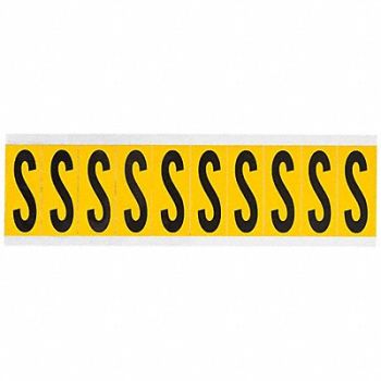 BRADY Letter Label S 2-1/4in.Hx7/8in.W Vinyl, 32ME95