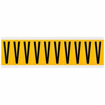 BRADY Letter Label V 2-1/4in.Hx7/8in.W Vinyl, 32ME98