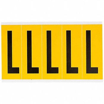 BRADY Letter Label L 5in.Hx1-3/4in.W Vinyl, 32MF24