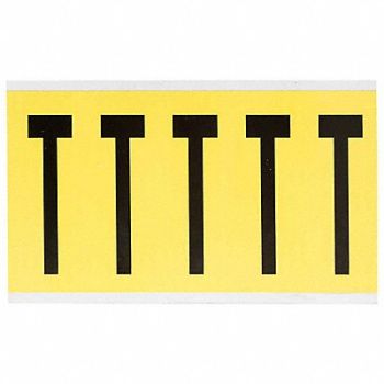 BRADY Letter Label T 5in.Hx1-3/4in.W Vinyl, 32MG36