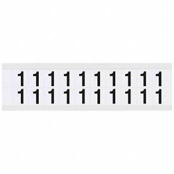 BRADY Number Label 1 3/4in.Hx21/32in.W Vinyl, 32MG38