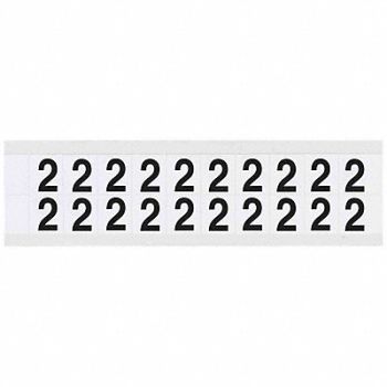 BRADY Number Label 2 3/4in.Hx21/32in.W Vinyl, 32MG39