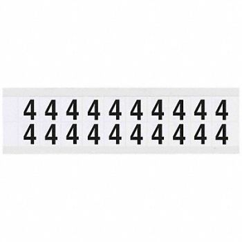 BRADY Number Label 4 3/4in.Hx21/32in.W Vinyl, 32MG41