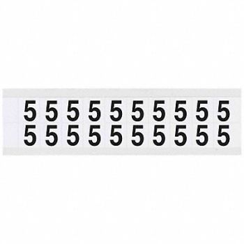 BRADY Number Label 5 3/4in.Hx21/32in.W Vinyl, 32MG42