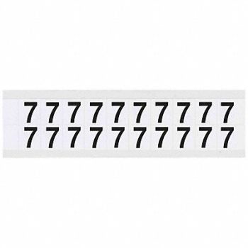 BRADY Number Label 7 3/4in.Hx21/32in.W Vinyl, 32MG44