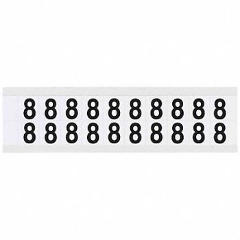 BRADY Number Label 8 3/4in.Hx21/32in.W Vinyl, 32MG45