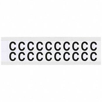 BRADY Letter Label C 3/4in.Hx21/32in.W Vinyl, 32MG49