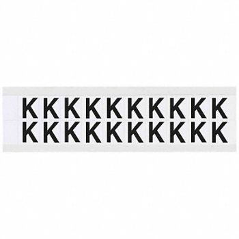 BRADY Letter Label K 3/4in.Hx21/32in.W Vinyl, 32MG55
