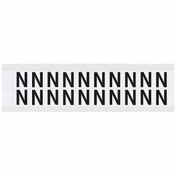 BRADY Letter Label N 3/4in.Hx21/32in.W Vinyl, 32MG57