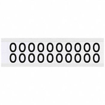 BRADY Letter Label O 3/4in.Hx21/32in.W Vinyl, 32MG58