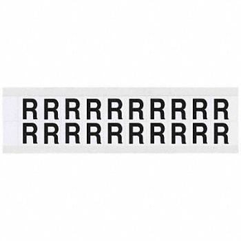 BRADY Letter Label R 3/4in.Hx21/32in.W Vinyl, 32MG60