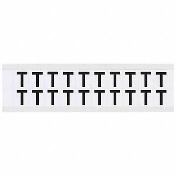BRADY Letter Label T 3/4in.Hx21/32in.W Vinyl, 32MG61
