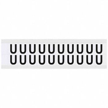 BRADY Letter Label U 3/4in.Hx21/32in.W Vinyl, 32MG62