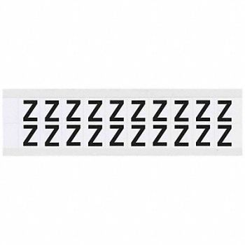 BRADY Letter Label Z 3/4in.Hx21/32in.W Vinyl, 32MG66