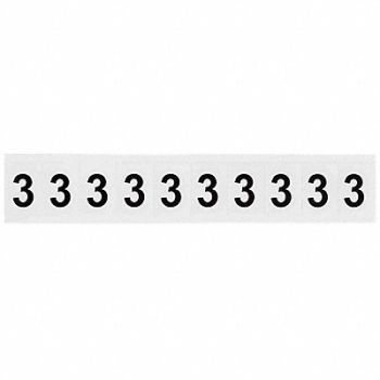 BRADY Number Label 1-1/2 H 1-11/64 W PK10, 32MG67