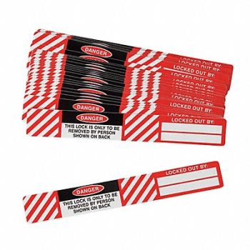 BRADY Label 3/4 in x 4 1/2 in Polyester PK25, 32MJ41