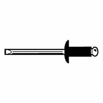 GRAINGER APPROVED Blind Rivet 3/16 Dx0.325 L Domed PK3250, 163Z62