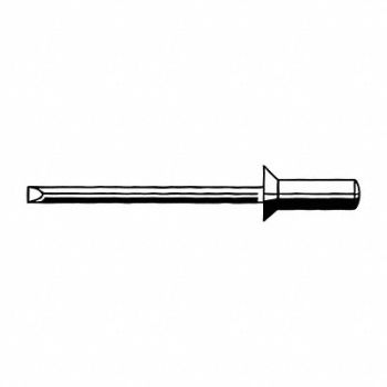 GRAINGER APPROVED Blind Rivet 3/16Inx0.471In Ctrsk PK250, 32MN34