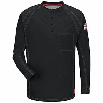 VF IMAGEWEAR FR Polo Shirt Blk 3XL Long Button, 32MV57