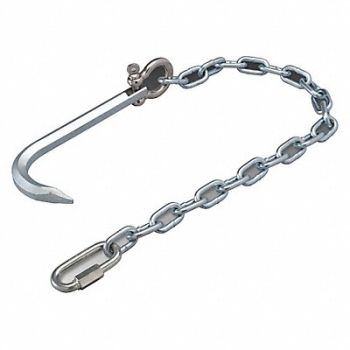 ALLEGRO Manhole Cover Hook Steel Silver, 32MZ71