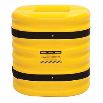 GRAINGER APPROVED Column Protectr Fits 6 in HDPE Yllw, 32NC62