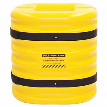 GRAINGER APPROVED Column Protectr Fits 12 in HDPE Yllw, 32NC68