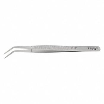EXCELTA Tweezer Strong Blunt 6in L SS 1/64in Tip, 32NE95
