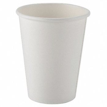 ABILITY ONE Disposable Hot Cup 12 oz WH Paper PK1000, 32TL70
