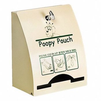 POOPY POUCH Pet Waste Bag Dispenser Tan, 32UU94