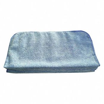 TOUGH GUY Microfiber Cloth 16 x 16 Blue PK12, 32UV10