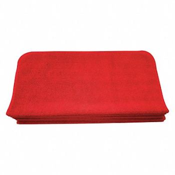TOUGH GUY Microfiber Cloth 16 x 16 Red PK12, 32UV13
