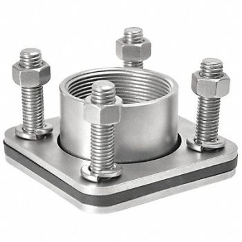 GRAINGER APPROVED Bulkhead Fitting 4in 316 Stainless Steel, 32V148