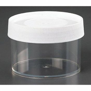 LAB SAFETY SUPPLY Jars w/Cap 500mL PC PK6, 32V494