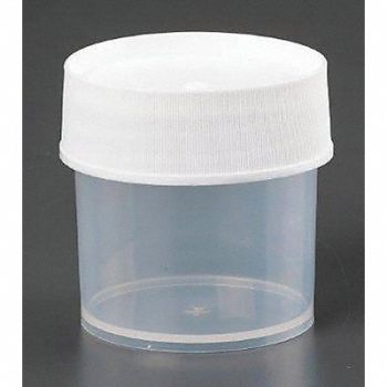 LAB SAFETY SUPPLY Jars w/Cap 125mL PP PK12, 32V496