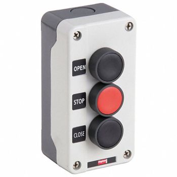 DAYTON Push Buttn Cntrl Station Open/Stop/Close, 32W271