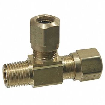 TRAMEC SLOAN Male Run Tee Compression Brass 3/8InPipe, 32WH20