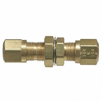 TRAMEC SLOAN Bulkhead Union Compression Brass 1/4Pipe, 32WH29