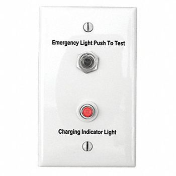 DUAL-LITE Rmt Tst Sw Steel White 2 13/16 Emrg Lght, 32WU65