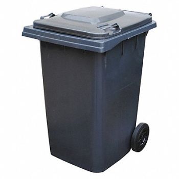 VESTIL Trash Can 95 gal Gray Polyethylene, 32X478
