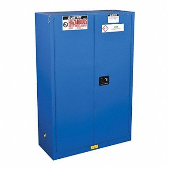 JUSTRITE Haz Material Safety Cabinet 45 Gal Blue, 32XT41