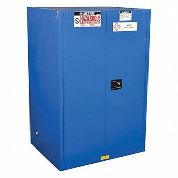 JUSTRITE Haz Material Safety Cabinet 90 Gal Blue, 32XT44