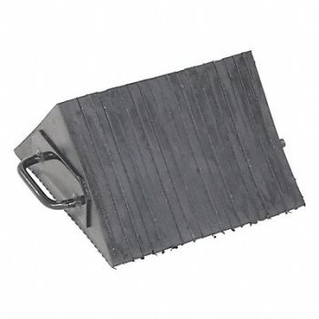 VESTIL Laminated Rubber Wheel Chock With Grips, 32Y059