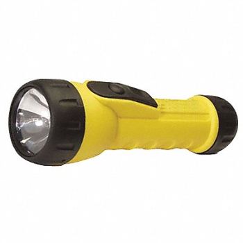 GRAINGER APPROVED Handheld Flashlight Plastic Yellow 35lm, 32ZN12