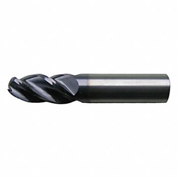 CLEVELAND Ball End Mill Single End 5/8 Carbide, 33GE74