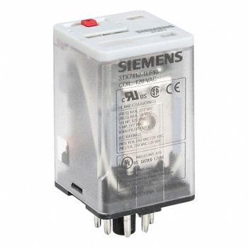 SIEMENS Plug-In Relay 120V AC 10 A 8 Pins, 330L49