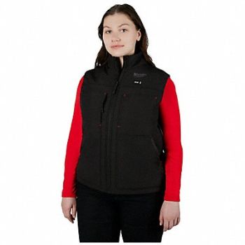 MILWAUKEE Heated Vest Polyester Black L, 384WA2