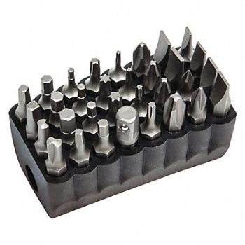 KLEIN TOOLS Bit Set Steel 32 Pieces Hand, 335D46