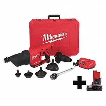 MILWAUKEE Drain Gun Kit 0 to 500 rpm Max 50 PSI., 338AJ1
