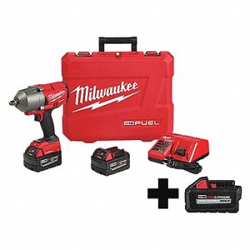 MILWAUKEE Impact Wrench Cordless Compact 18VDC, 338AJ5