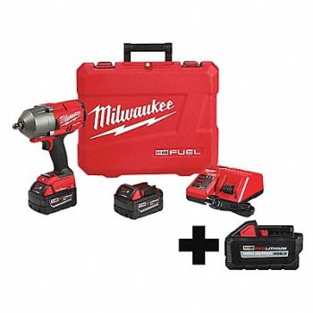 MILWAUKEE Impact Wrench Cordless Compact 18VDC, 338AJ6